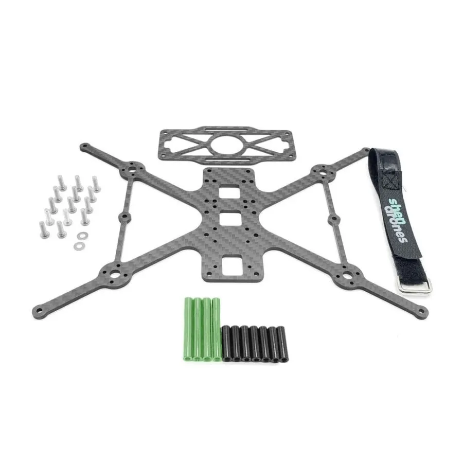 Shen Drones Squirt V2.1 3" Cinewhoop Carbon Frame Kit w/ Hardware (No Ducts)- Analog - Image 2