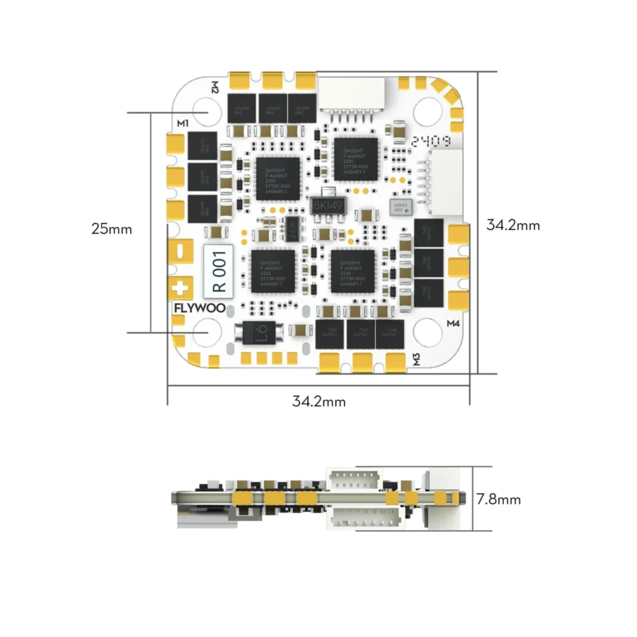 Flywoo GOKU GN 745 45A AIO 32bit (MPU6000 ) V3 - Image 4